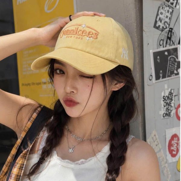  Nón MLB Korea - Cute Pop Unstructured Ball Cap NY Yankees - 3ACPV246N-50YEL 