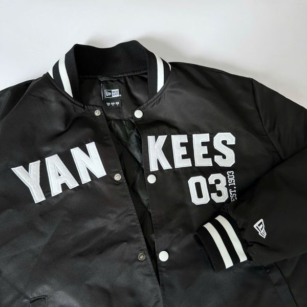  Áo Khoác Bomber New Era - [Unisex] Boston Varsity Jacket Black 