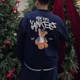  Áo Sweater Zip New Era - [Unisex] Bear EST.1903 NY Navy 