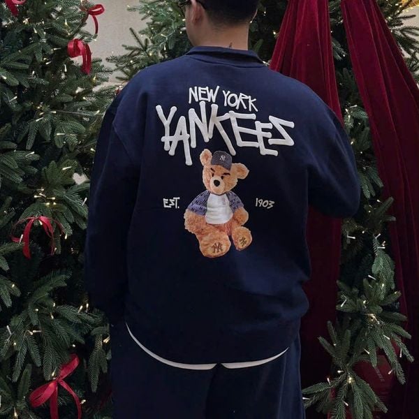  Áo Sweater Zip New Era - [Unisex] Bear EST.1903 NY Navy 