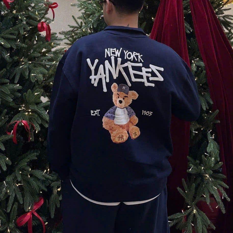  Áo Sweater Zip New Era - [Unisex] Bear EST.1903 NY Navy 