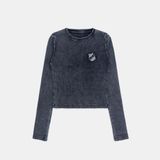  Áo Thun Dài Tay [Unisex] Badblood - [w-tee25-014] Rusty Denim Muscle Blue 