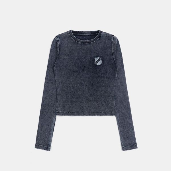 Áo Thun Dài Tay [Unisex] Badblood - [w-tee25-014] Rusty Denim Muscle Blue