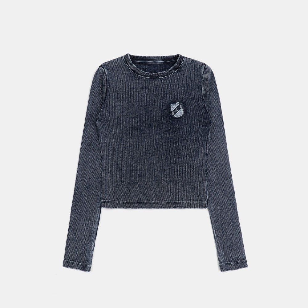  Áo Thun Dài Tay [Unisex] Badblood - [w-tee25-014] Rusty Denim Muscle Blue 