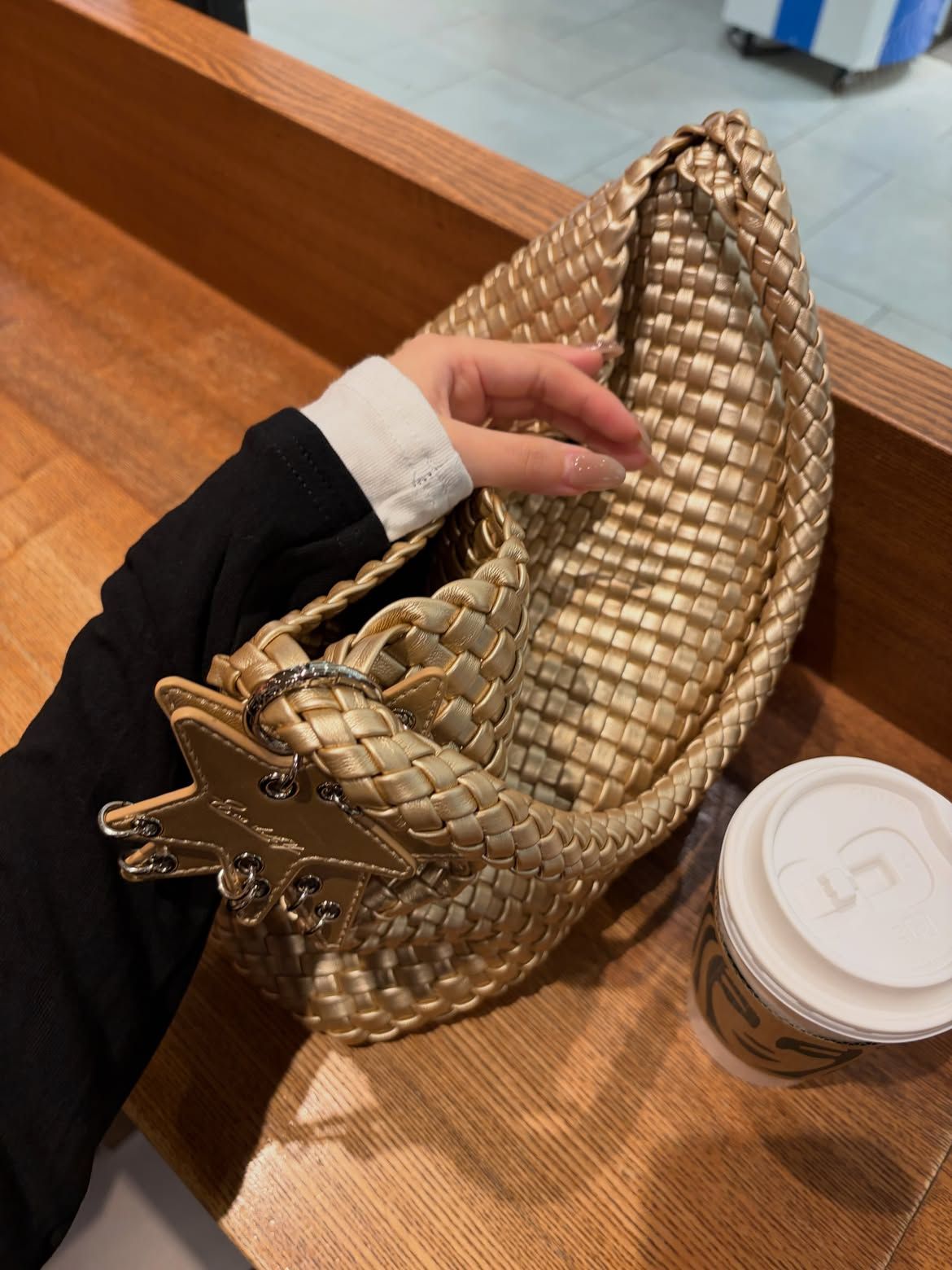  Túi EcoDay - Medium Woven Bag Champagne 
