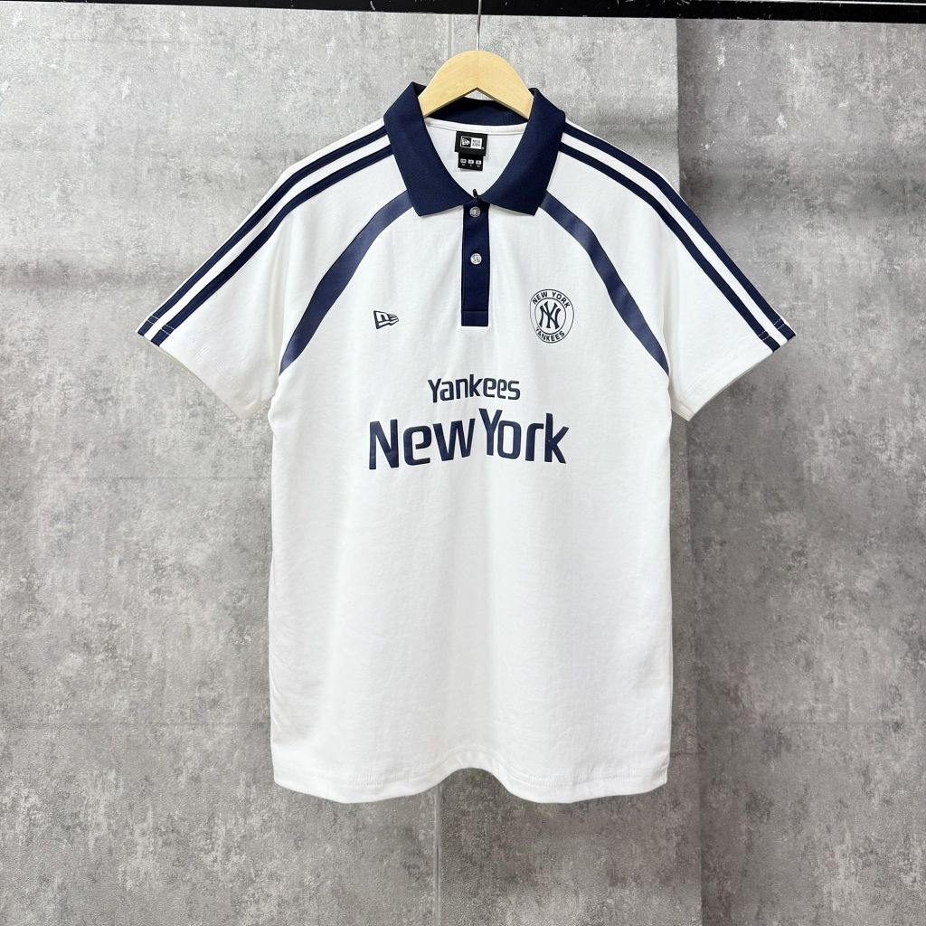  Áo Thun Polo New Era - [Unisex] NY Line White 