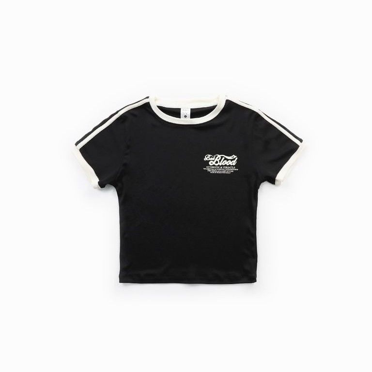  Áo Thun [Unisex] Badblood - [w-tee24-049] Vintage Logo Slim T-Shirt Black 