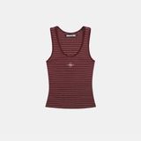  Áo Croptop [Nữ] Badblood - [w-tnk25-004] Beyond Soft Tank 3 Stripe Wine 