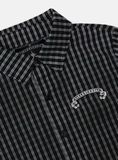  Áo Sơ Mi [Unisex] Badblood - [w-sht25-009] Cosmo Graphic Short Sleeve Shirt Black Check 