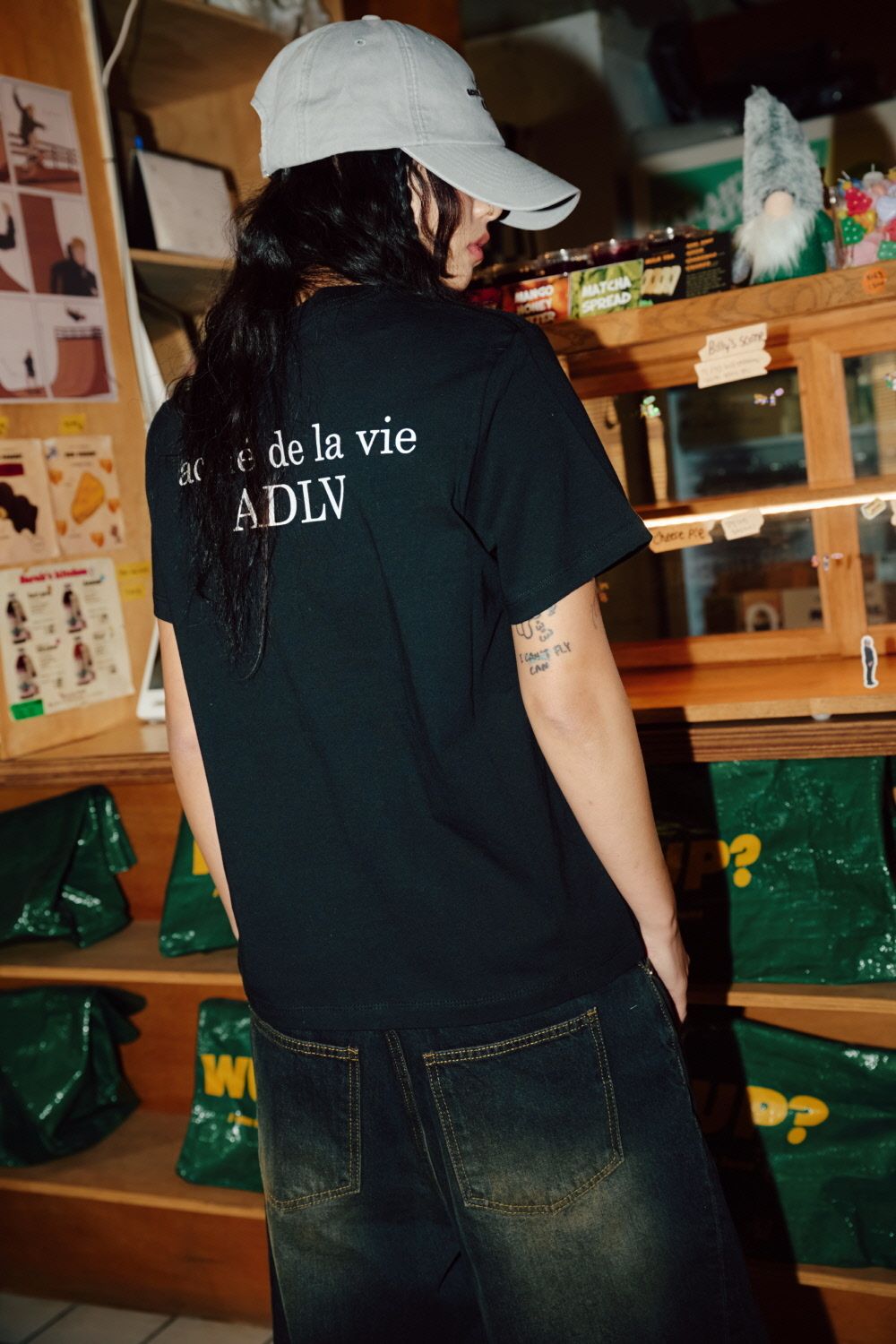  Áo thun [Nữ] ADLV - Acmédelavie Headphone AC Bear Black 