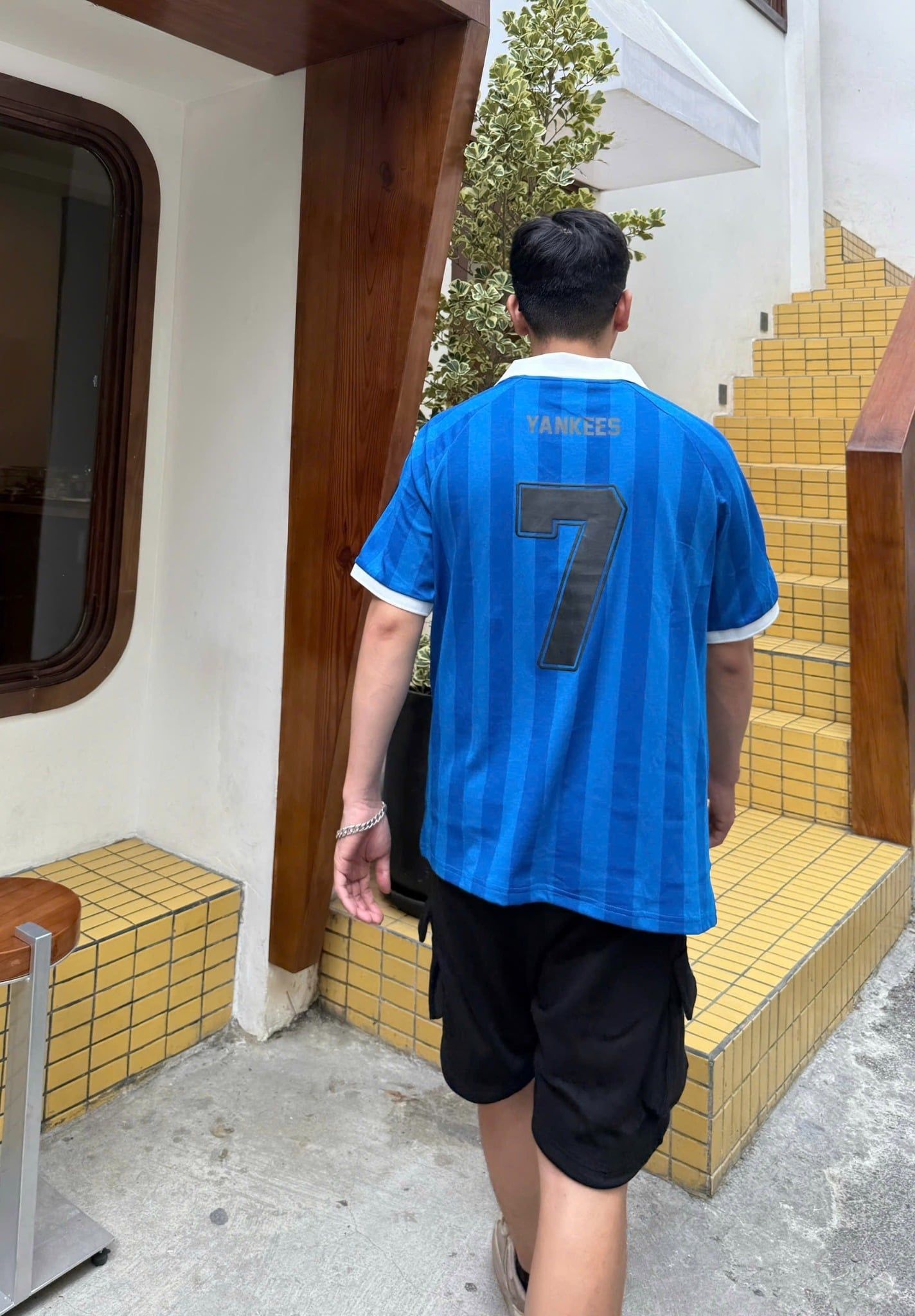  Áo Thun Polo New Era - [Unisex] NY Football Stripe Blue 