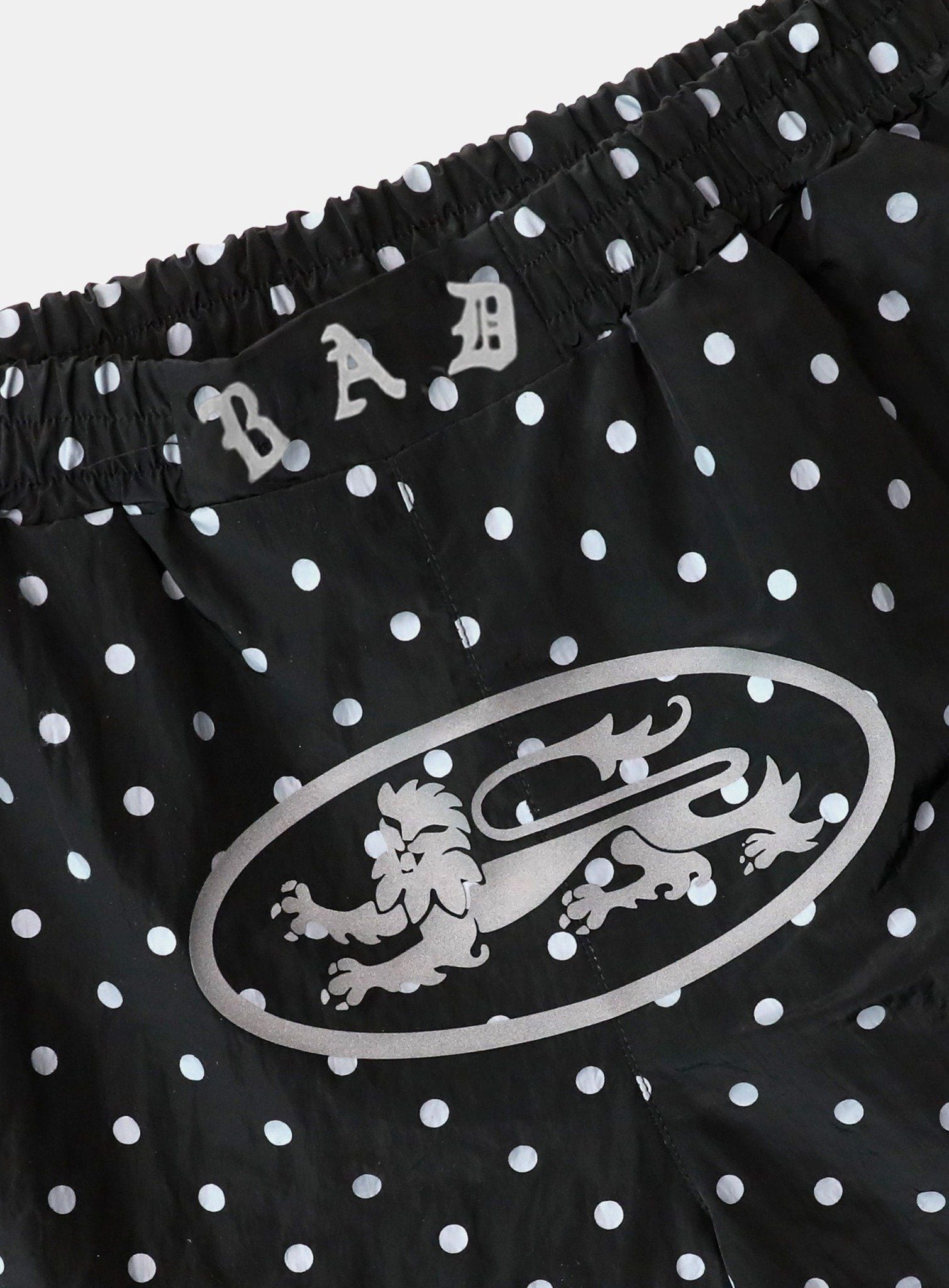  Quần Short [Unisex] Badblood - [w-srt25-044] Mystic Nylon Reflective Boxer Swim Shorts - Black Dot 
