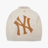 Áo Khoác Lông MLB - Basic Mega Logo Cream - 3AFDB0326-50CRS 