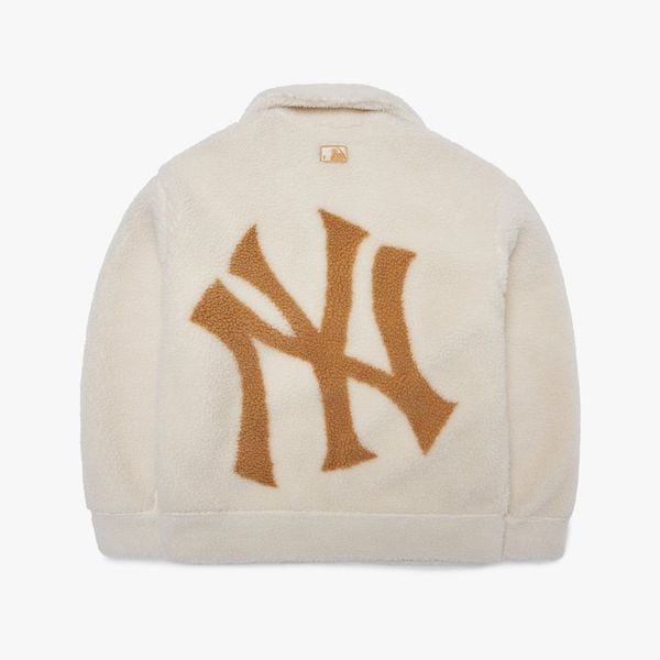 Áo Khoác Lông MLB - Basic Mega Logo Cream - 3AFDB0326-50CRS