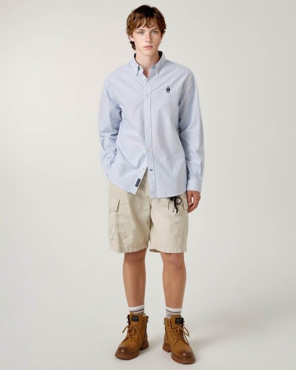  Áo Sơ Mi WHOAU [Unisex] - Steve Oxford Shirt Blue - WHYWF2311U 
