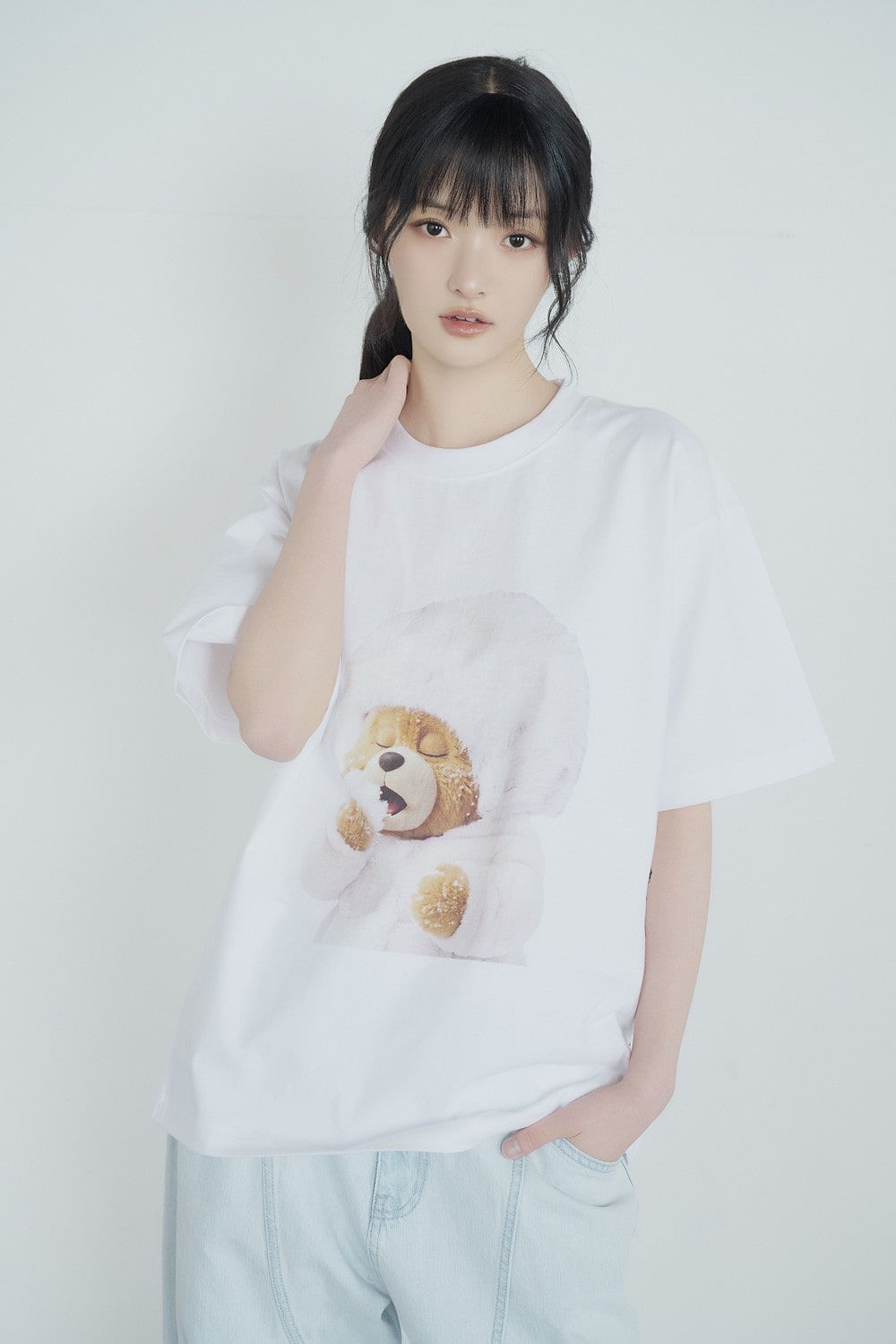  Áo thun ADLV - Acmé de la vie  AC Bear Baby Face Snow 