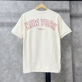  Áo Thun New Era - [Unisex] NY Yankees Wine Logo Cream T-shirt 