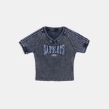  Áo Thun [Unisex] Badblood - [w-tee25-010] Rusty Denim V-Neck T-Shirt Blue 