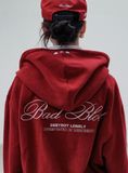  Áo Khoác [Unisex] Badblood - [w-hde24-022] Classic Logo Hooded ZipUp Red 