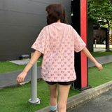  Áo Thun New Era - [Unisex] Monogram NY Yankees Pink 