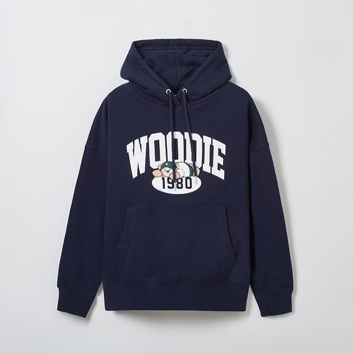  Áo Hoodie SPAO [Nữ] - Woody Hooded Pullover Navy - SPMHE49G51 