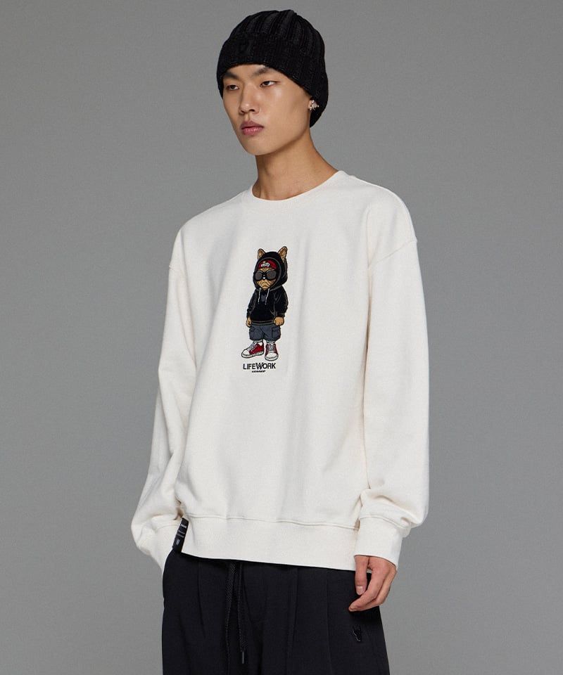  Áo Sweater Life Work - [Unisex] Grass Embroidery Hipdog - LW253MT107 