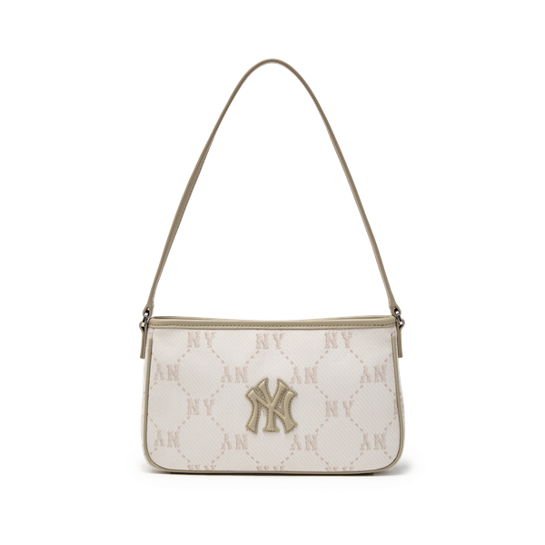 Túi Xách MLB Korea - Diamond Monogram Jacquard Mini Hobo Bag NY - 3ABQMJ16N-50CRD