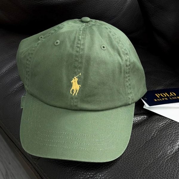 Nón Polo Ralph Lauren - [Unisex] Cotton Chino Yellow Logo Green