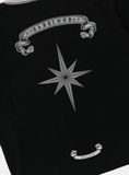  Áo Thun [Unisex] Badblood - [w-tee25-095] Cosmo Reflective Ringer T-Shirt Black 
