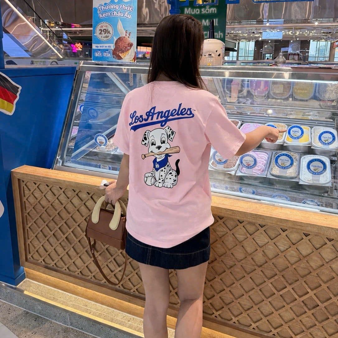  Áo Thun New Era - [Unisex] Dalmatian Baseball Pink 