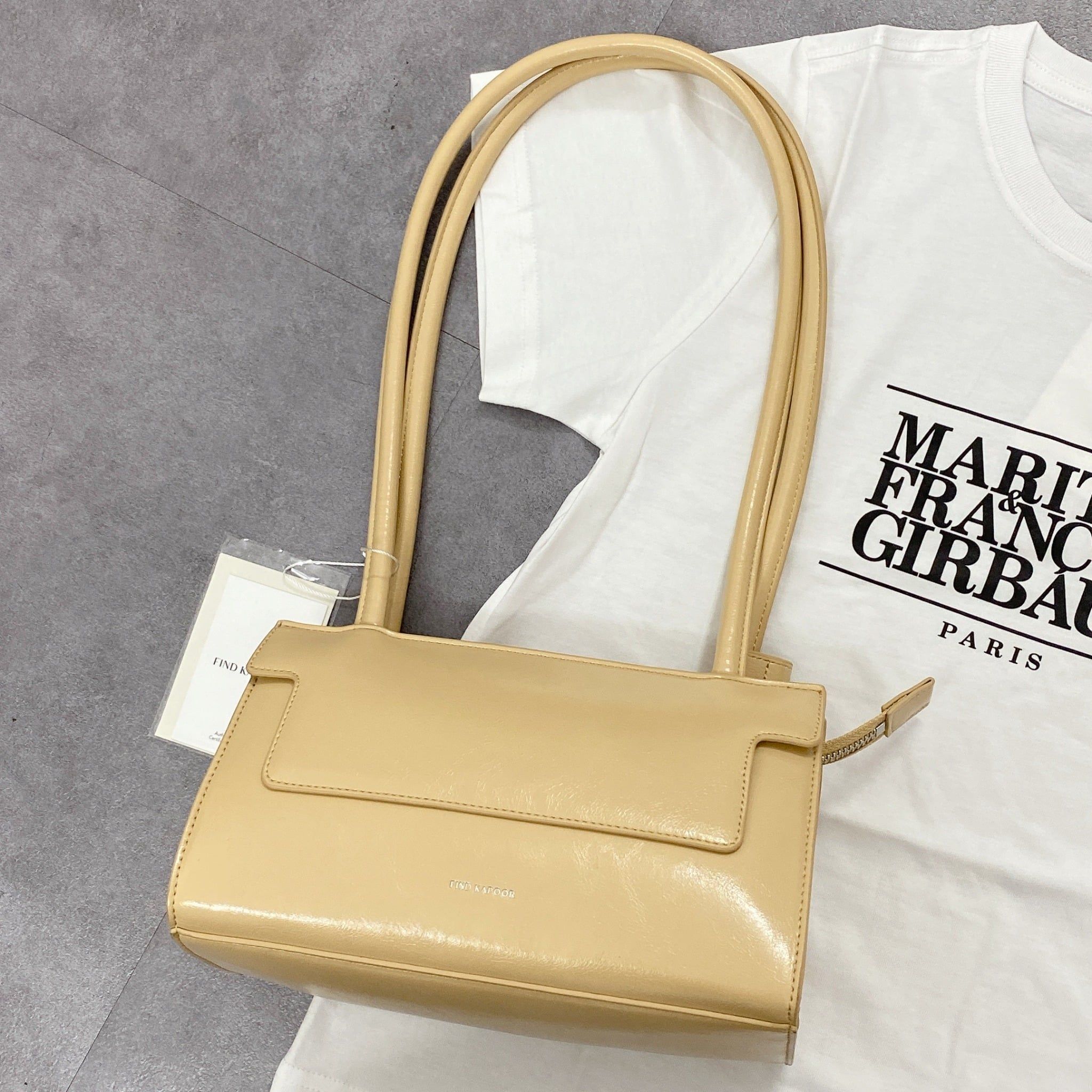  Túi Xách FindKapoor Korea - Marty Brick Bag 24 Crinkled Beige 