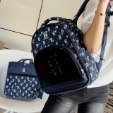  Set Balo MLB Korea - Lux Monogram Boston Red Sox Navy - 7LBKM025N-43NYL 