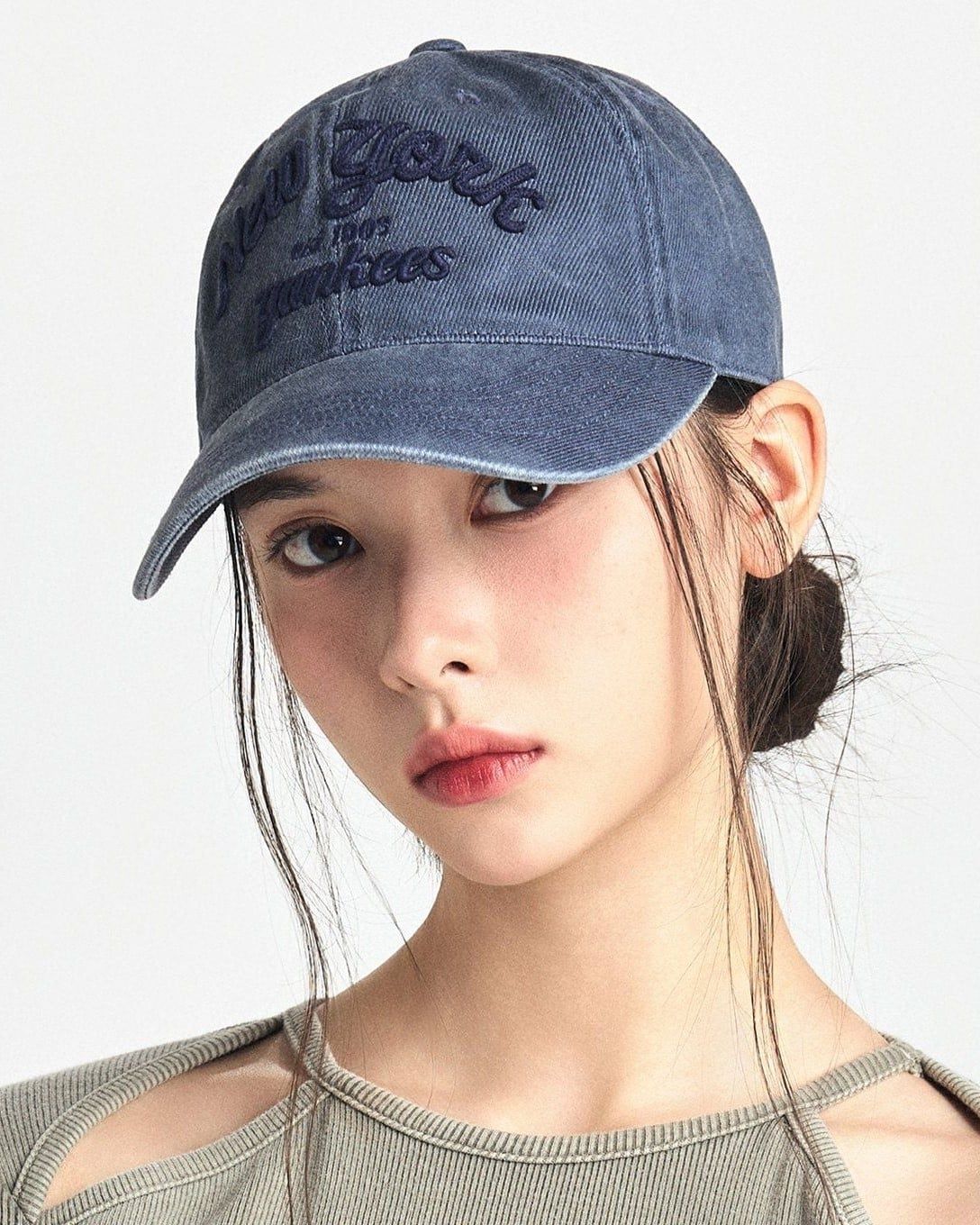 Nón MLB Korea - [Unisex] Varsity Lettering Color Denim - 3ACPDS14N 