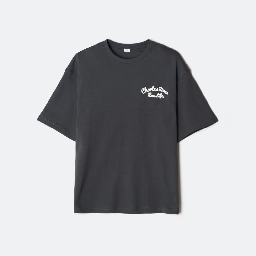  Áo Thun Chữ Thêu SPAO [Unisex] - CHARLES Chain Embroidery SPRPG24C61 