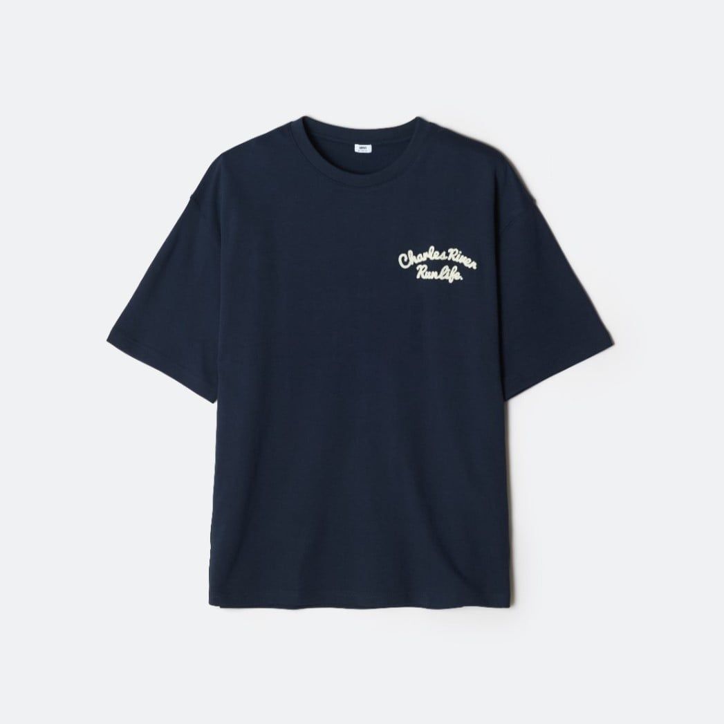  Áo Thun Chữ Thêu SPAO [Unisex] - CHARLES Chain Embroidery SPRPG24C61 