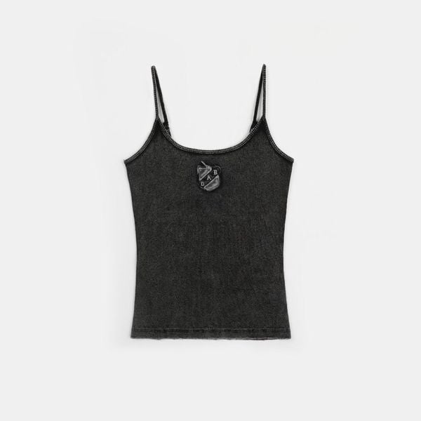 Áo Hai Dây [Nữ] Badblood - [w-tnk25-010] Rusty Denim String Tank Black