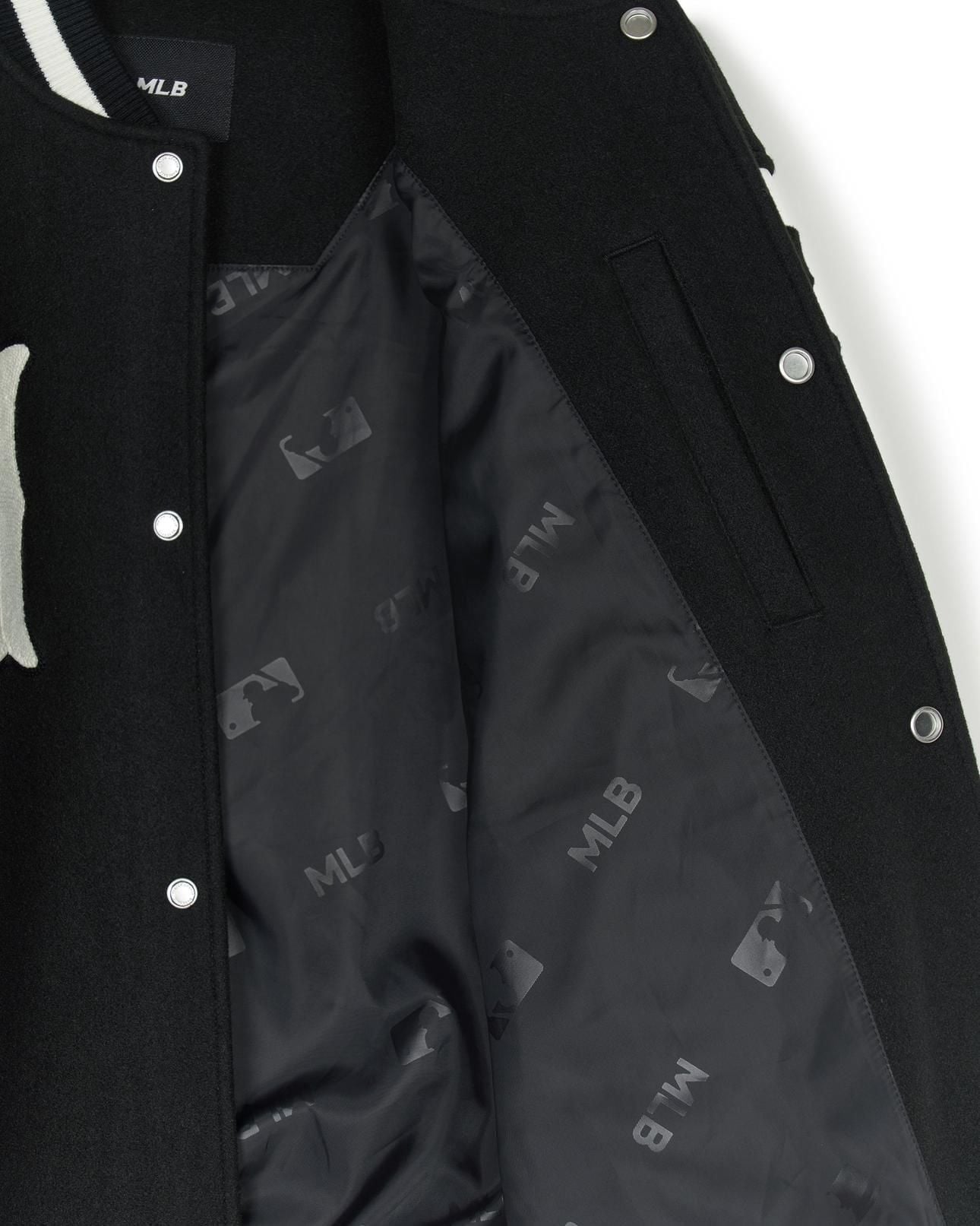  Áo Bomber MLB [Unisex] - Wool Contrast Shoulder Coopers Varsity NY - 3AJPV1546-50NYL 