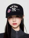  Nón MLB Korea - [Unisex] Vintage Patch Unstructured Ball Cap New York Yankees - 3ACPB175N-50BKS 