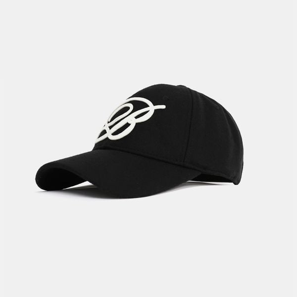 Nón Badblood - [w-hat24-053] Classic B Logo Wool Ball Cap Black