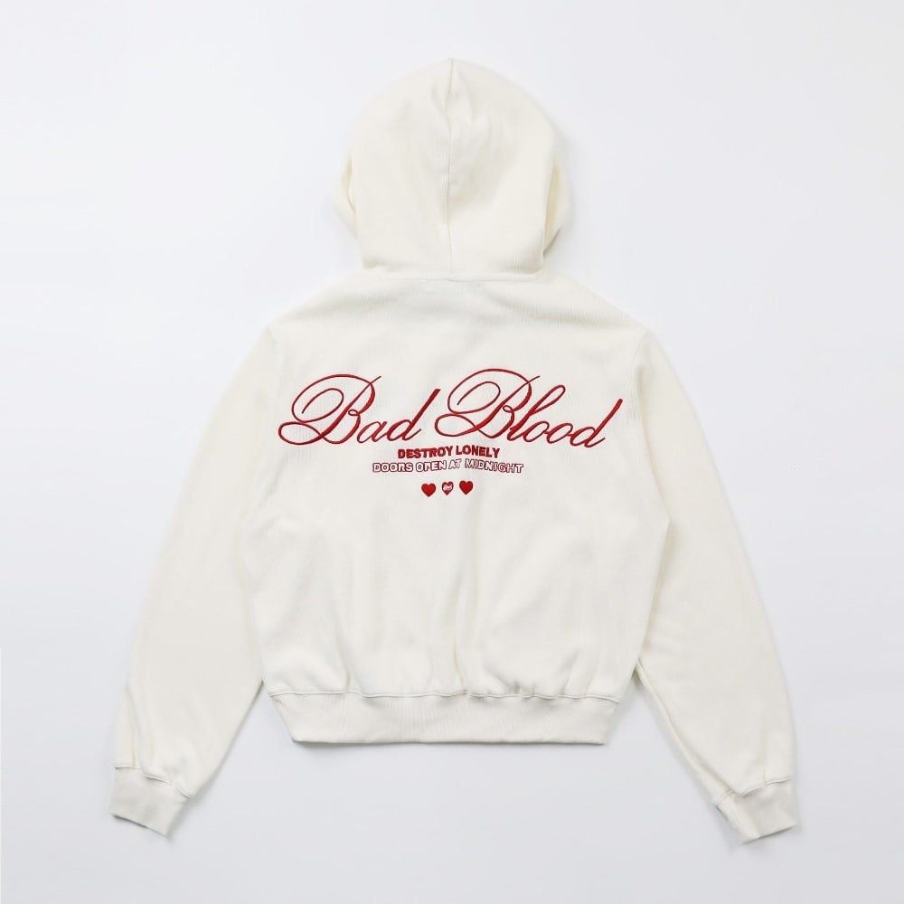  Áo Hoodie [Unisex] Badblood - [w-hde24-028] Classic Logo Hooded Cream 