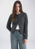  Áo Cardigan WHOAU [Nữ]- Steve Cable Cardigan Gray - WHCKF4901F 