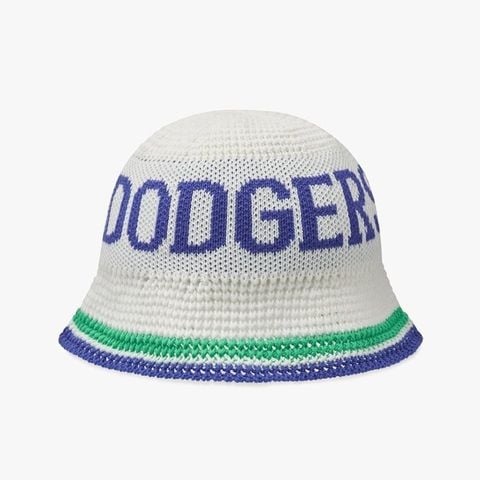 Nón Bucket Dệt Len MLB Knitted Crochet - 3AHTK014N-07IVS