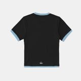  Áo Thun [Unisex] Badblood - [w-tee25-105] Lion Jersey Ringer T-Shirt Black 