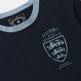  Áo Thun [Unisex] Badblood - [w-tee25-098] Mystic Shield Print Ringer T-Shirt Navy 