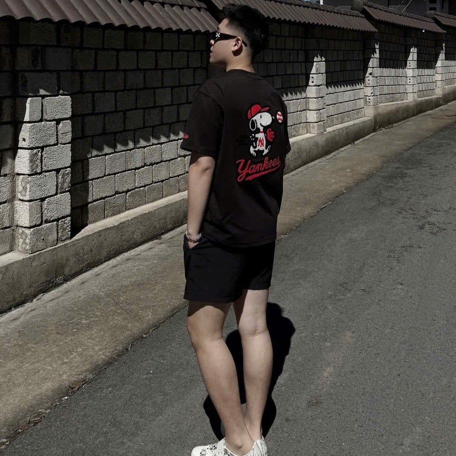  Áo Thun New Era - [Unisex] NY Yankees Snoopy Black 