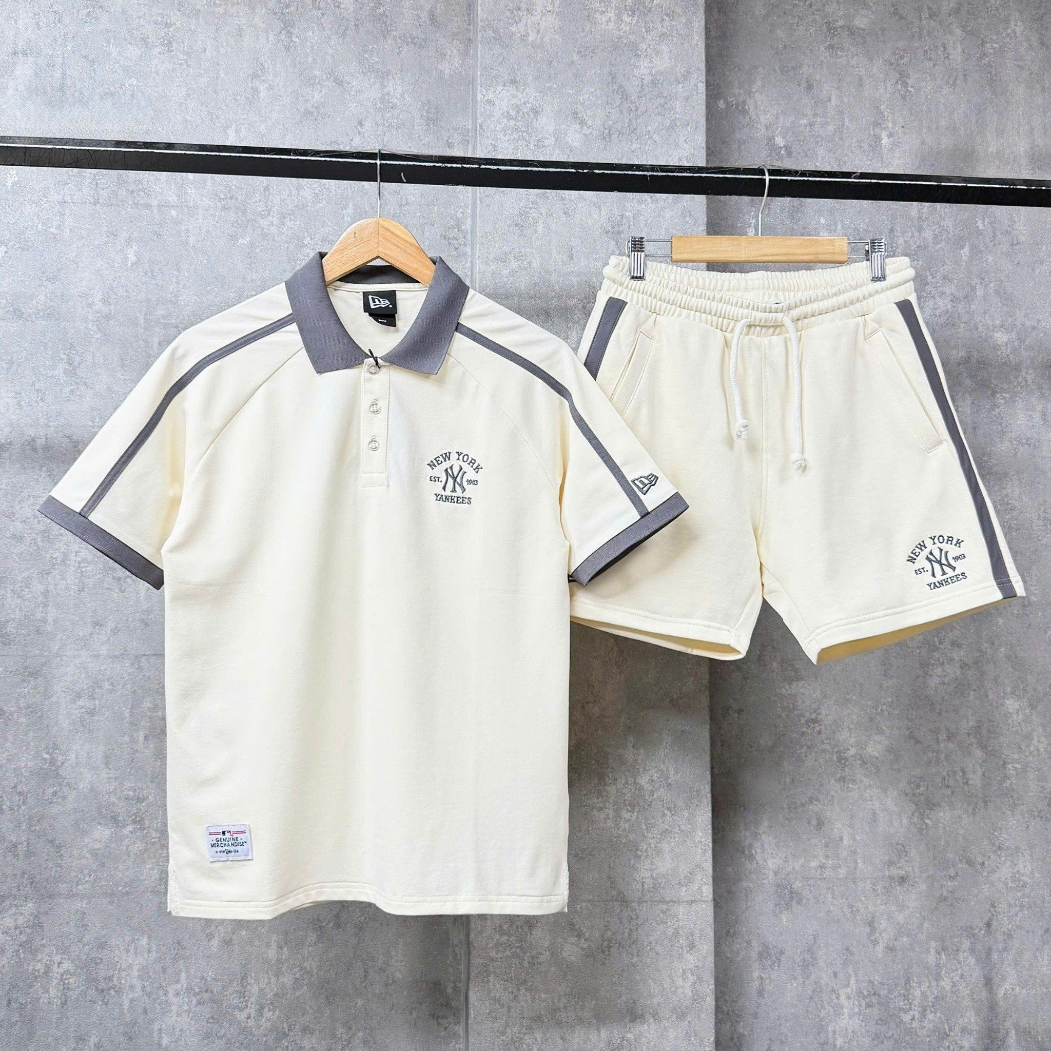  Áo Thun Polo New Era - [Unisex] NY Yankees Mix Gray Line - 14578789 