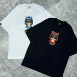  Áo thun Life Work [Unisex] - Peace Hip Dog White T-Shirt 