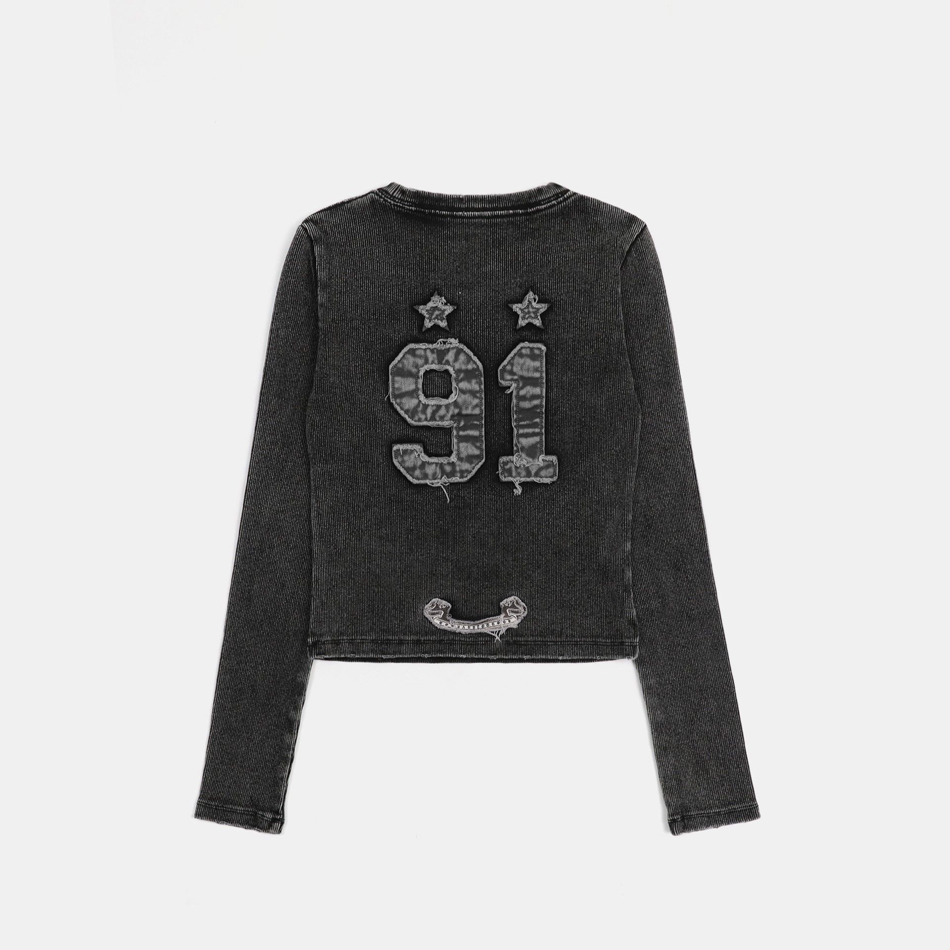  Áo Thun Dài Tay [Unisex] Badblood - [w-tee25-015] Rusty Denim Muscle Long Sleeve Black 