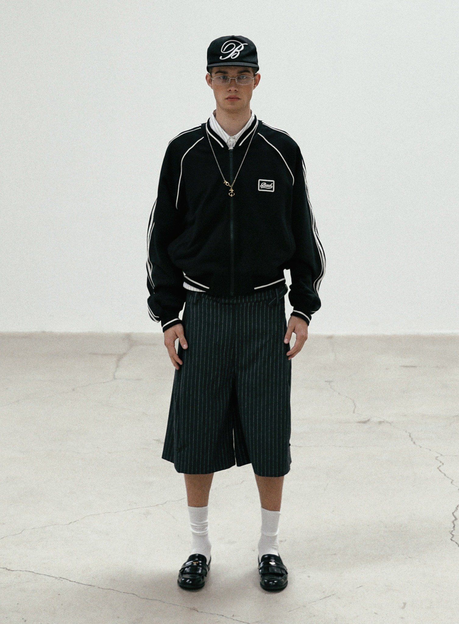  Áo Khoác [Unisex] Badblood - [w-jkt24-027] Billy Jersey Windbreaker Navy 