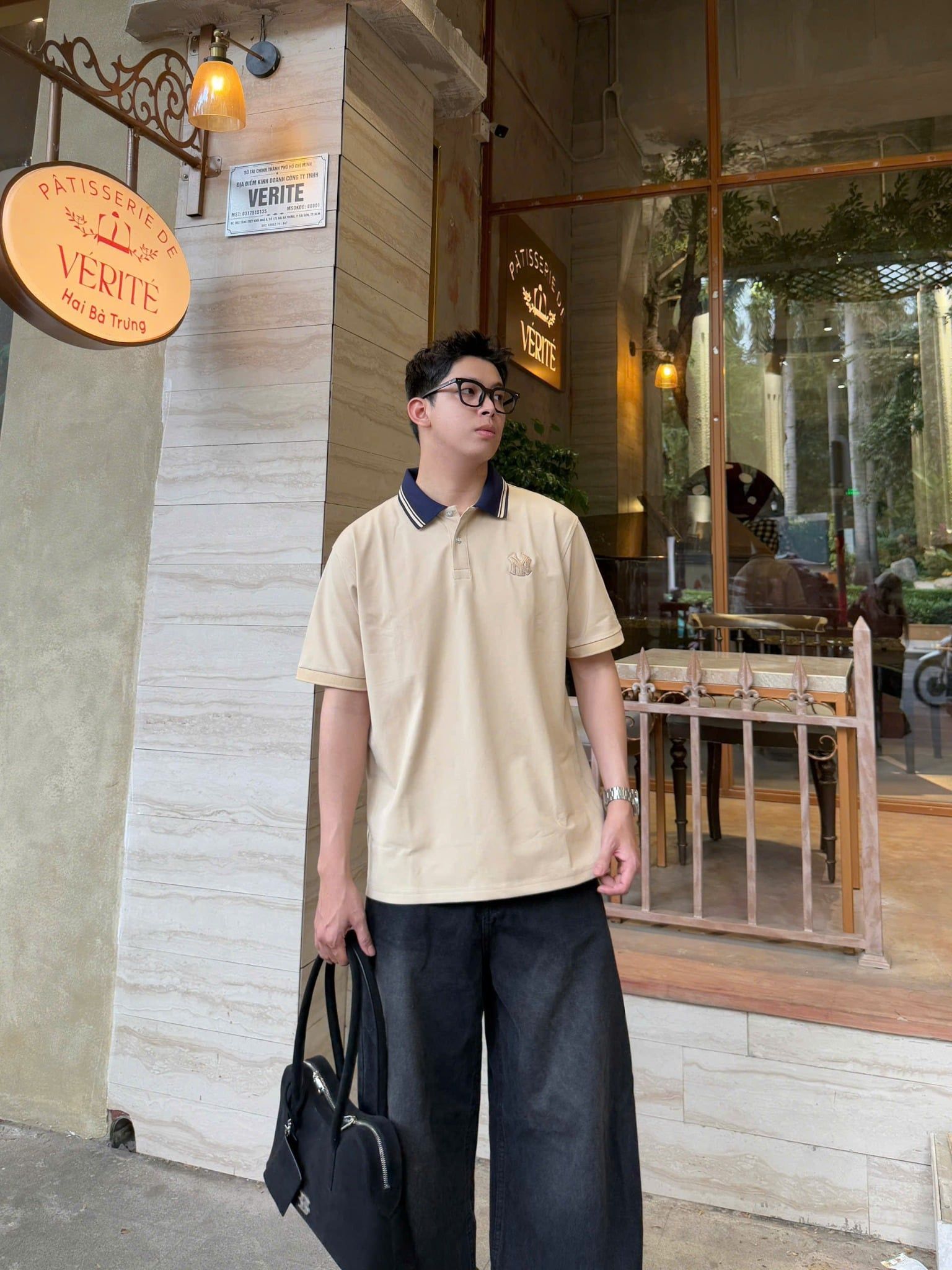  Áo Thun Polo New Era - [Unisex] NY Basic Beige 